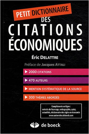 Petit dictionnaire des citations économiques