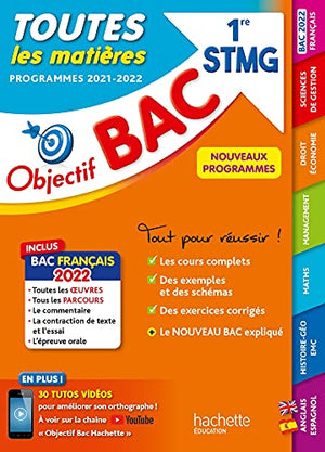 Objectif Bac - 1re STMG Toutes les matières, BAC 2022