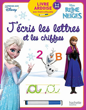 J'écris les lettres et les chiffres avec la Reine des Neiges - Ardoise