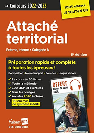 Concours Attaché territorial - Catégorie A - Préparation rapide et complète à toutes les épreuves !