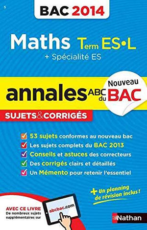 ANNALES BAC 2014 MATHS TERM ES