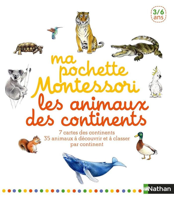 Ma pochette Montessori : Les animaux des continents - 3/6 ans