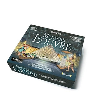 Escape box – Mystère au Louvre – Escape game enfant de 2 à 5 joueurs avec 40 cartes, 1 livret, 1 poster et 1 bande-son – À partir de 8 ans