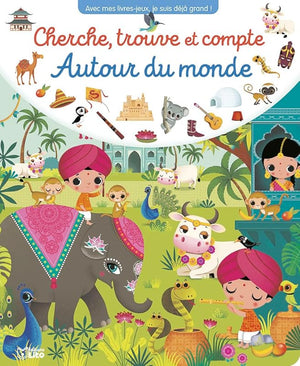 Avec mes livres jeux, je suis déjà grand ! : Cherche, trouve et compte: Autour du monde