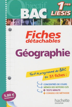 Géographie 1e L/ES/S: Fiches détachables