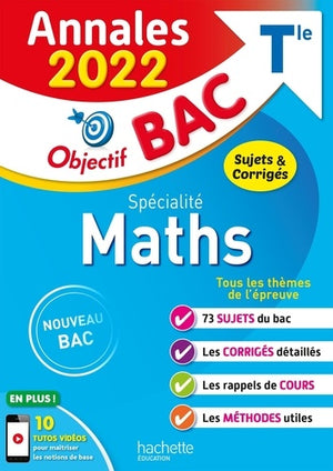 Annales Objectif Bac 2022 Spécialité Maths