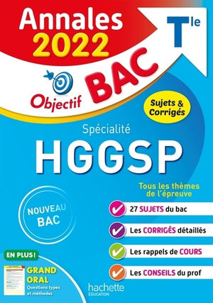 Annales Objectif BAC 2022 Spécialité Histoire-Géo