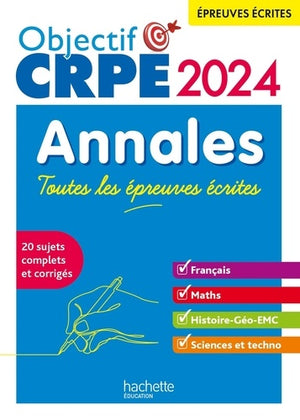 Objectif CRPE 2024 - Annales