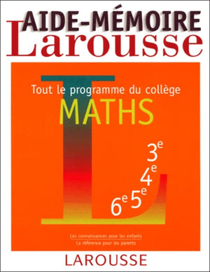 Aide-mémoire, maths