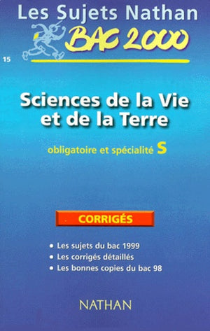 Sujets corrigés du bac 99, sciences de la vie et de la terre terminale S obl et spé