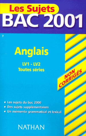 Sujets Bac 2001 Non Corrigés - Anglais