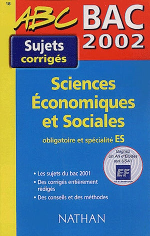 Bac 2002 Sciences économiques et sociales ES