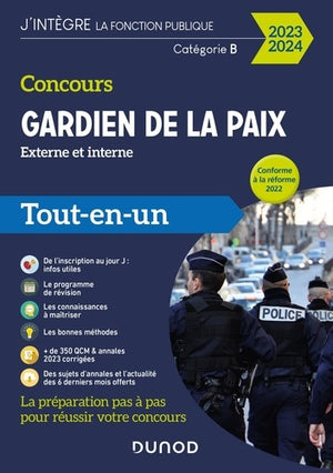 Concours Gardien de la paix 2023-2024: Tout-en-un