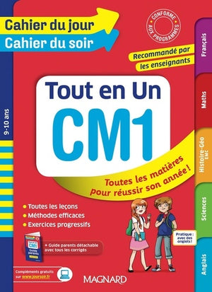 Cahier du jour/Cahier du soir Tout en Un CM1 - Nouveau programme 2016