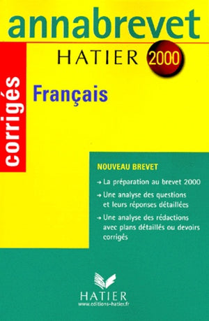 Annabrevet corrigés 2000 - français