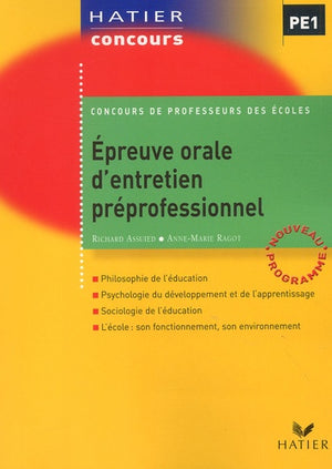 Epreuve orale d'entretien préprofessionnel