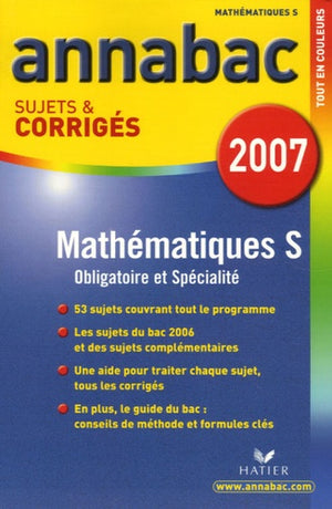 Mathématiques Tle S: Sujets et corrigés