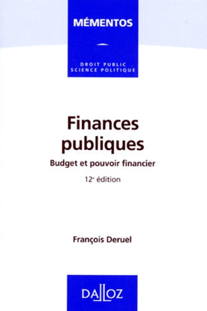 Finances publiques: Budget et pouvoir financier