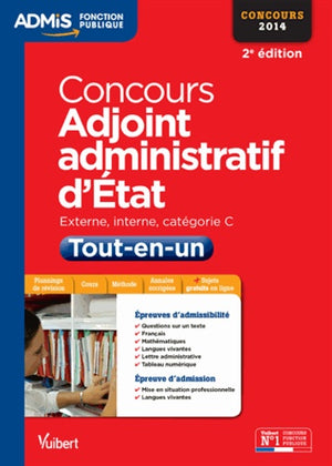 Concours Adjoint administratif d'Etat - Tout-en-un - Catégorie C - Concours 2014