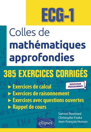 Colles de mathématiques approfondies ECG 1