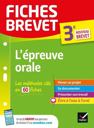 Fiches brevet L'épreuve orale du brevet 3e