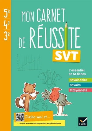 Mon carnet de réussite SVT 5e 4e 3e - Ed 2021 - Cahier élève