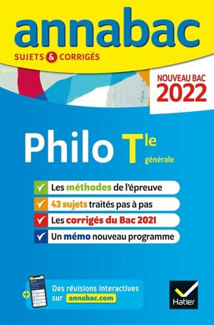 Annales du bac Annabac 2022 Philosophie Tle générale