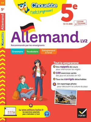 Allemand 5e - LV2 (A1 vers A2): cahier de révision et d'entraînement