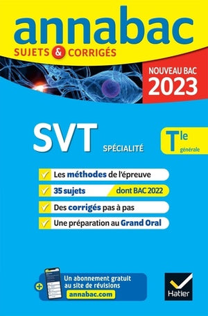 Annales du bac Annabac 2023 SVT Tle générale (spécialité)