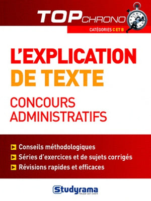 L'explication de texte: concours administratifs