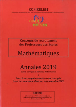 Mathématiques Concours de recrutement des Professeurs des Ecoles