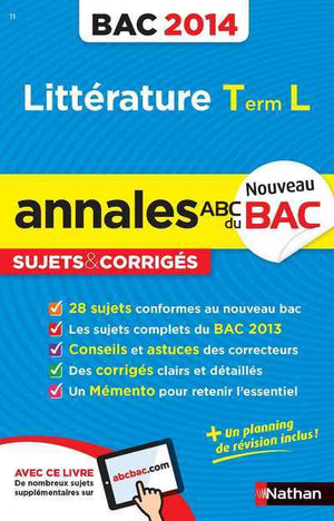 Annales Bac 2014 Littérature T