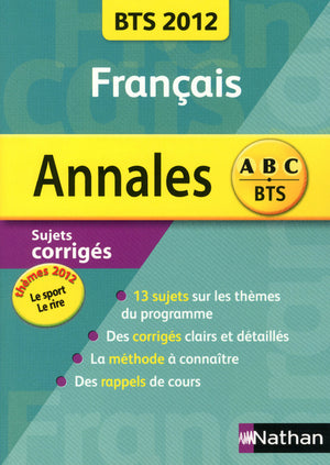 Annales BTS 2012 Français