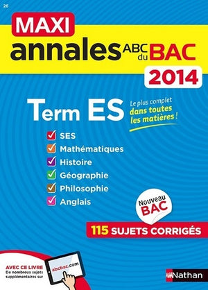 Maxi Annales Bac 2014 Term ES