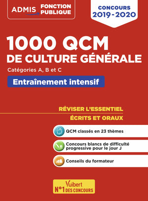 1000 qcm de culture générale: Concours de la fonction publique - Catégories A, B et C