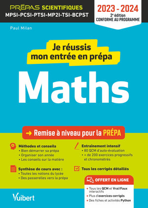 Je réussis mon entrée en prépa scientifique. Mathématiques 2023-2024