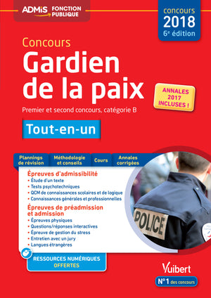 Concours gardien de la paix - Catégorie B - Admis - Tout-en-un