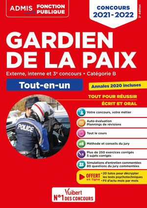 Concours Gardien de la paix - Catégorie B - Admis - Tout-en-un