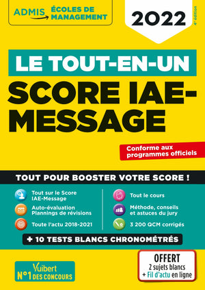 Le tout-en-un Score IAE-MESSAGE - 12 tests blancs