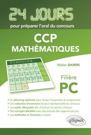 24 jours pour préparer l'oral du concours CCP Mathématiques filière PC