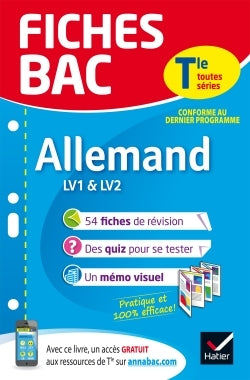 Fiches bac Allemand Tle (LV1 & LV2): fiches de révision Terminale toutes séries