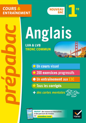 Anglais 1re (tronc commun) - Prépabac: nouveau programme de Première 2019-2020