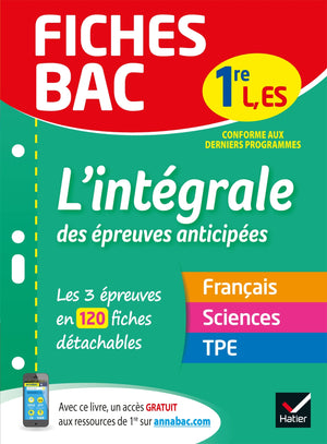 Fiches bac L'intégrale des épreuves anticipées 1re ES/L