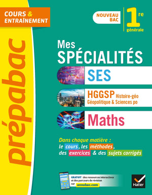 Prépabac Mes spécialités SES, HGGSP, Maths 1re générale