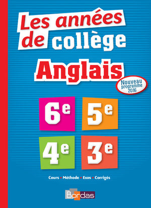 Les années de collège anglais