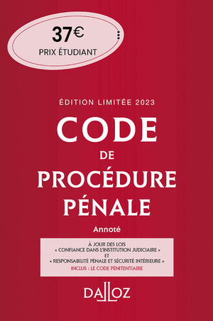 Code de procédure pénale 2023 annoté