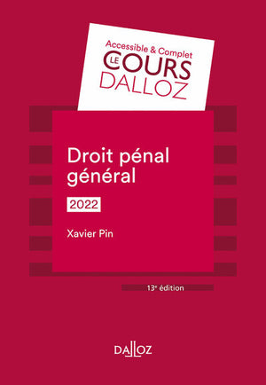 Droit pénal général 2022