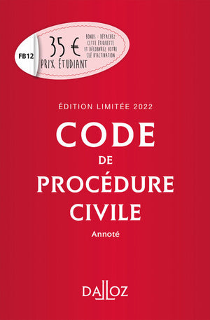 Code de procédure civile 2022 annoté