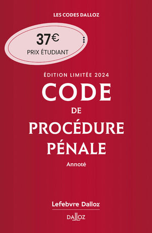 Code de procédure pénale 2024 annoté