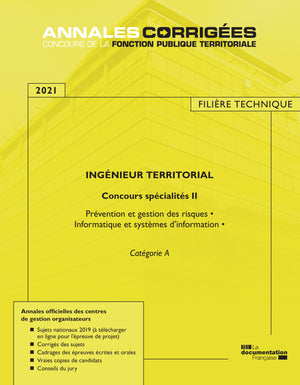 Ingénieur territorial II 2021: Concours et spécialités II